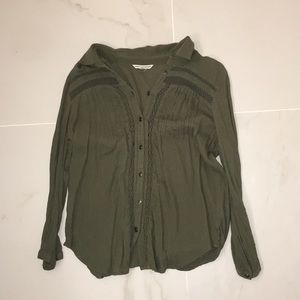 Olive Green American Eagle Blouse